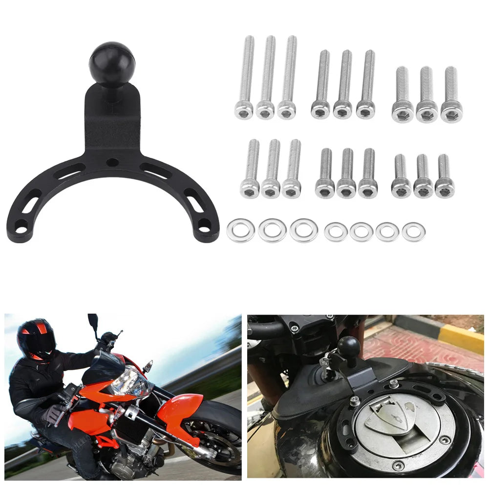 Adjustable Motorcycle Gas Mount GPS Phone Camera Bracket Hoder Motorcycle Gas Mount Bracket Motorcycle Mount Bracket Qme