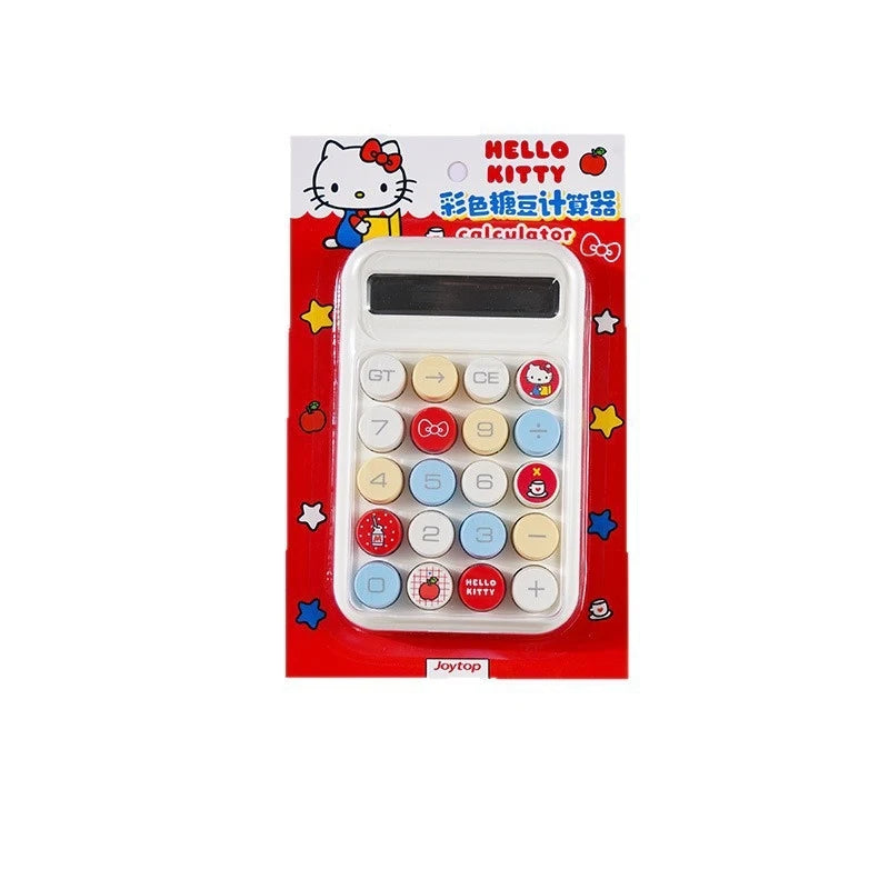 Hello Kitty Colorful Button Calculator Stylish Mechanical Buttons in Jelly-Like Colors For Students, Accountants,and Office Use Qme