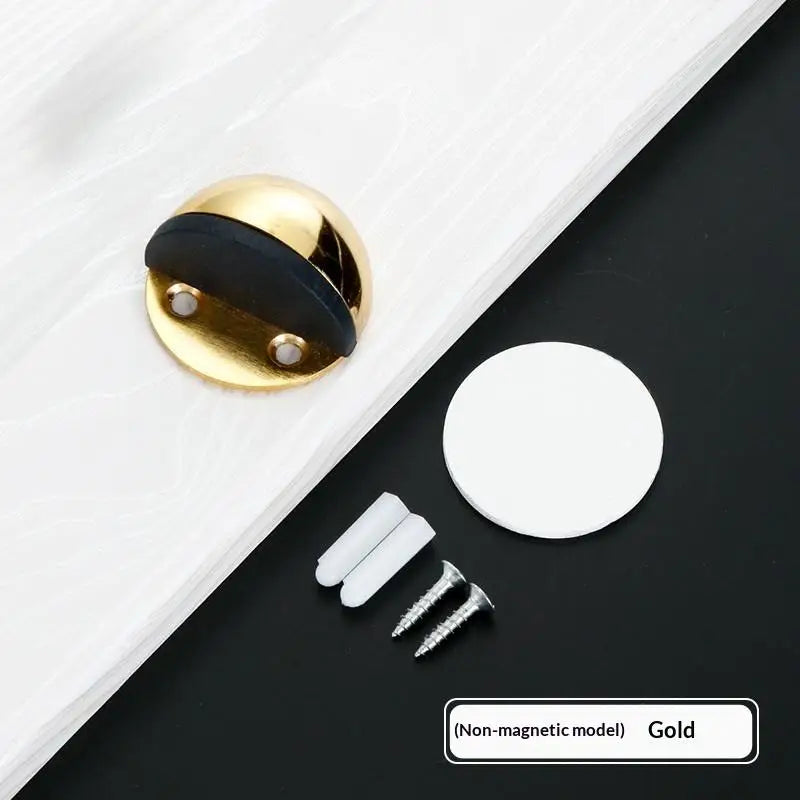 Silicone Magnetic Door Holder No-Punch Adhesive Door Stopper Anti-Collision Buffer for Floor Wall Protection Home Hardware Qme A5