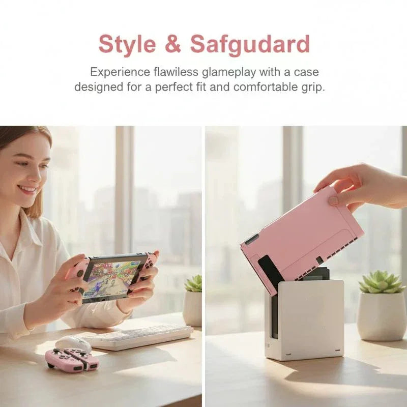 Protective Case Compatible Switch OLED Console Joy-cons Can Be Qme