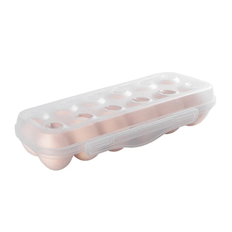 Household Fridge Egg Organizer Tray 12 18 Grid Storage Box Lid Qme 12 Grid