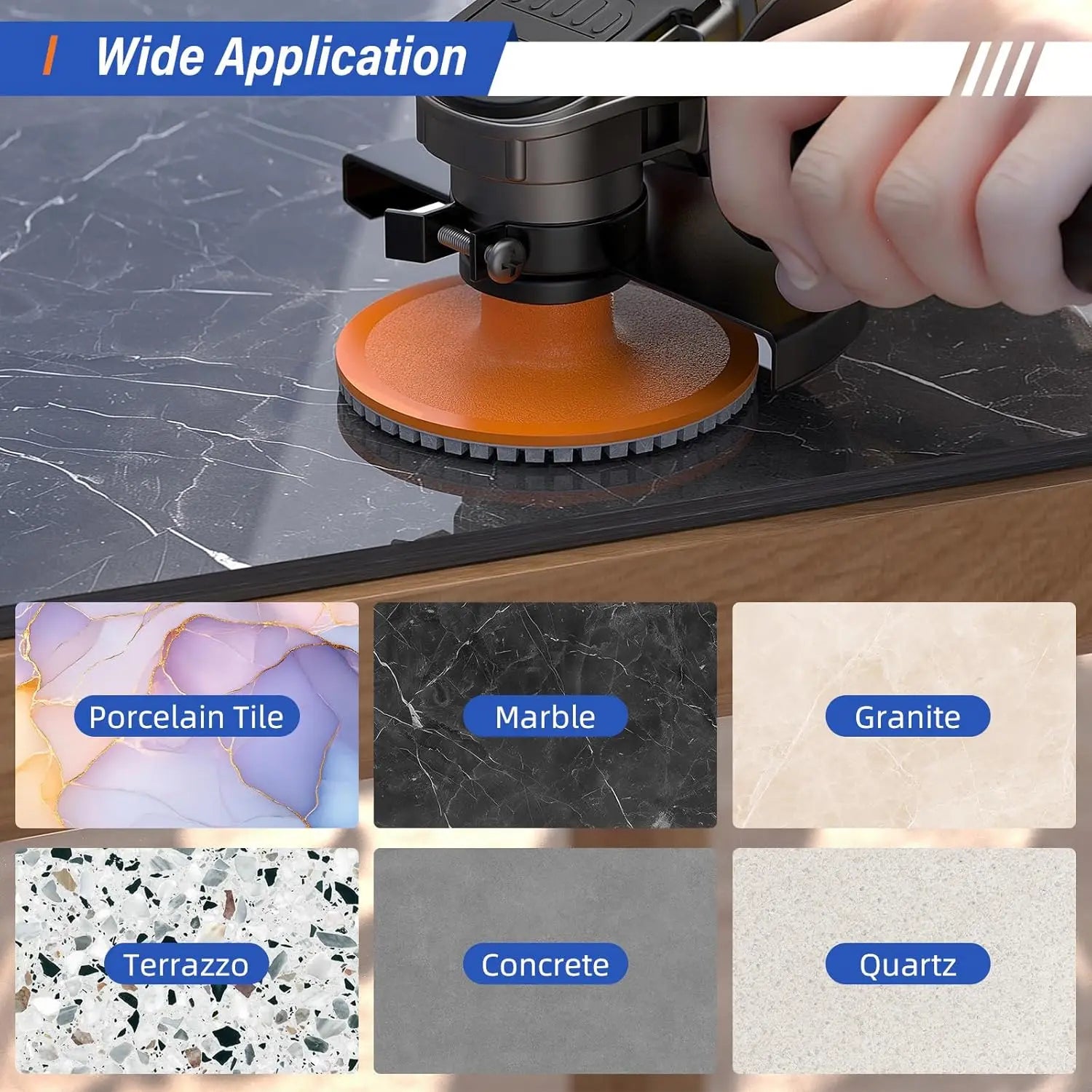 2pc Diamond Polishing Pad Suitable For Angle Grinder Wet/dry Stone And Concrete Polishing Discs, Granite, Marble, Ceramic Tiles, Qme
