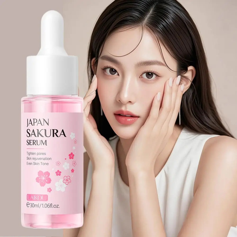 LAIKOU Sakura Face Fluid Essence Moisturizing Skin Shining Cherry Qme