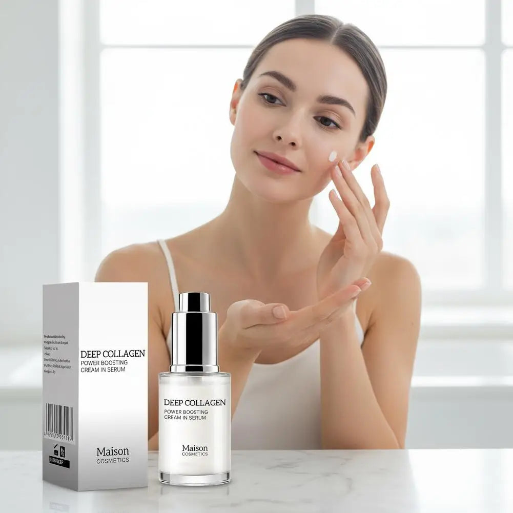 Deep Collagen Cream Serum Face Essence Hydrating Nourish Repair Skin Qme
