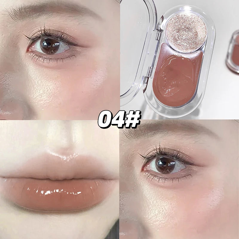 Gege Bear Two Highting Blush Cream Dual-use Brighten Lip Natural Qme GX1369-4