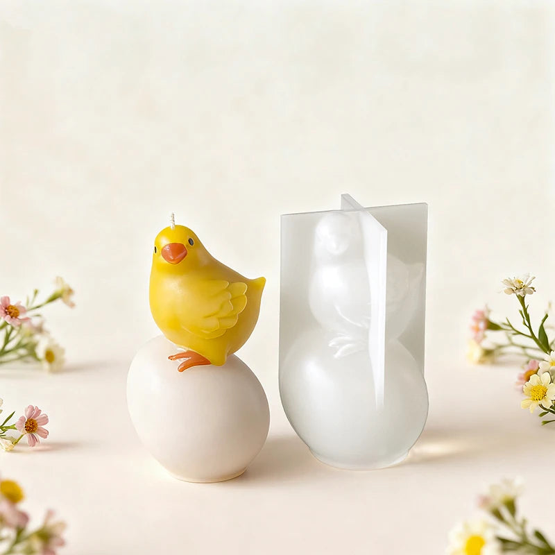 Easter Chicken And Egg Silicone Molds | Ideal For Easter Plaster Figurines, Scented Candles, Resin Crafts | Perfect Qme