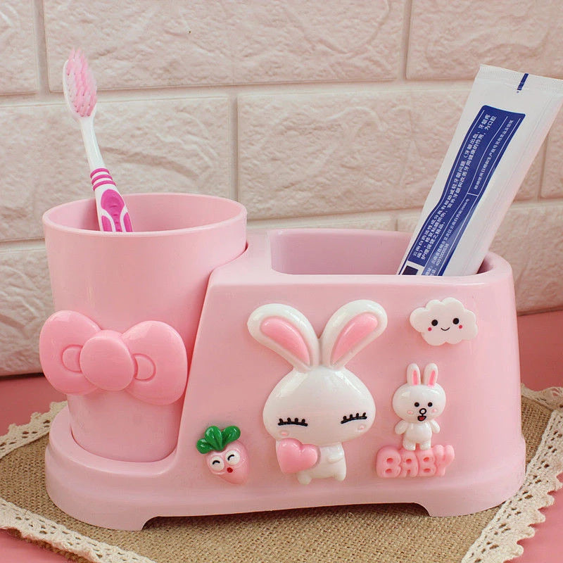 Hello Kitty Kuromi Toothbrush Holder Home Bathroom Storage Box Qme