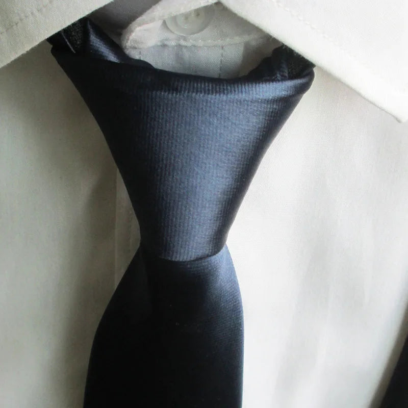 Zipper Tie Men Bridegroom Wedding Lazy Pre-tied Knoted Ties Stripe Qme color2 China Mainland