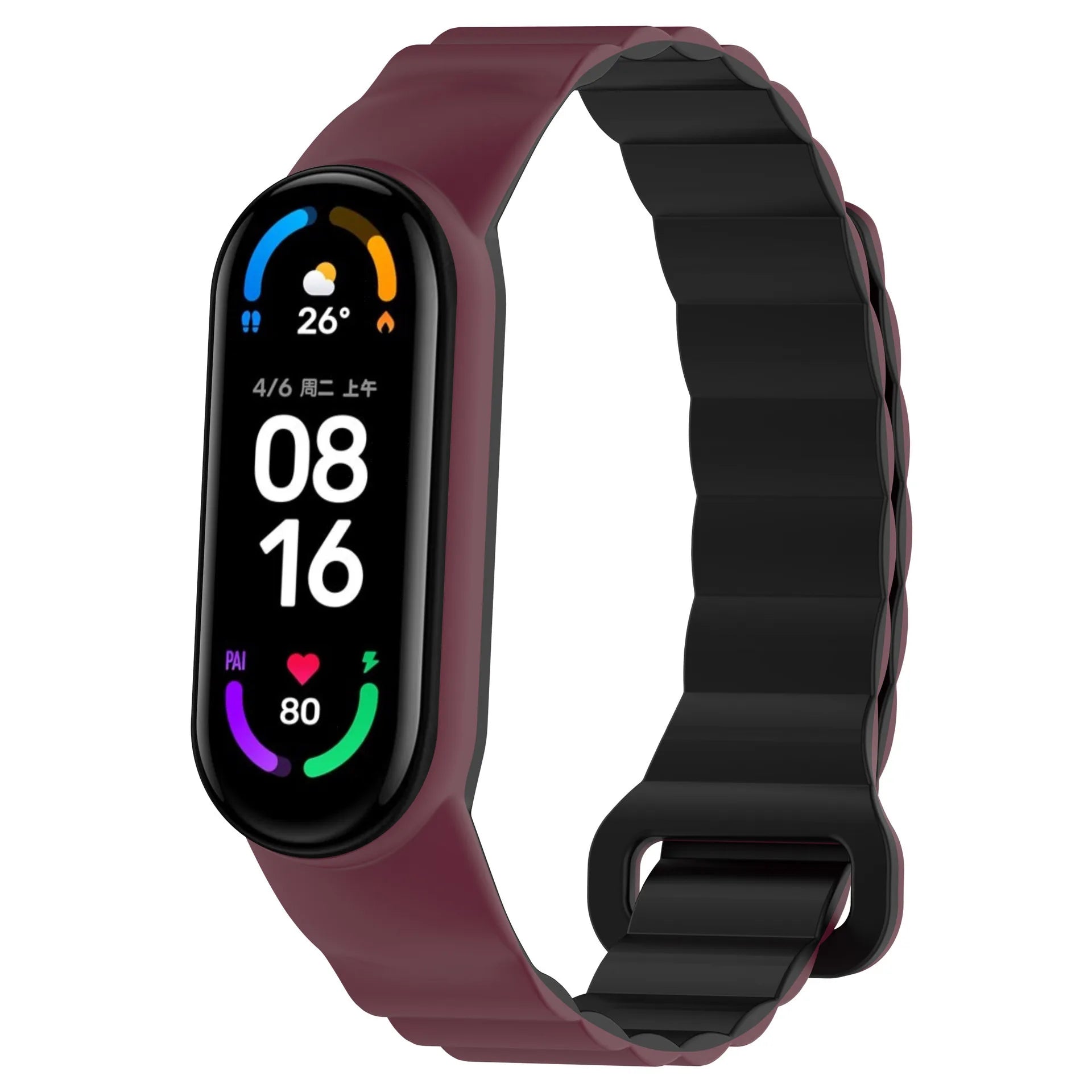 A Soft Breathable Double Section Gradient Nylon Loop Watchband for Redmi Watch 5/6 Xiaomi Watch 9/10 pro Daily Sport Accessory Qme GurgundyBlack Rice 345657 frame