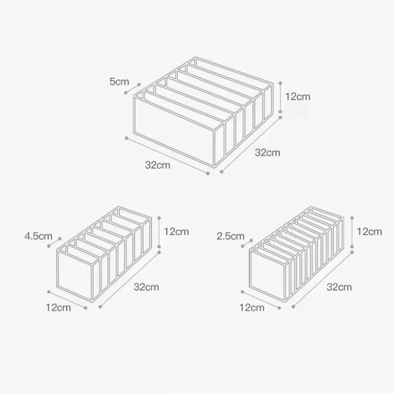 11 7 6 Girds Lingerie Drawer Storage Box Home Mesh Sock Organizer Qme