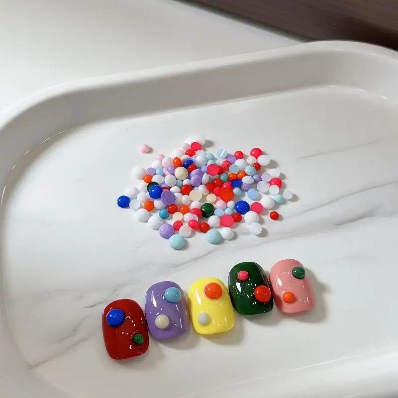 3D Resin Decorations Summer Fashionable Polka Dots Vibrant Dopamine Qme