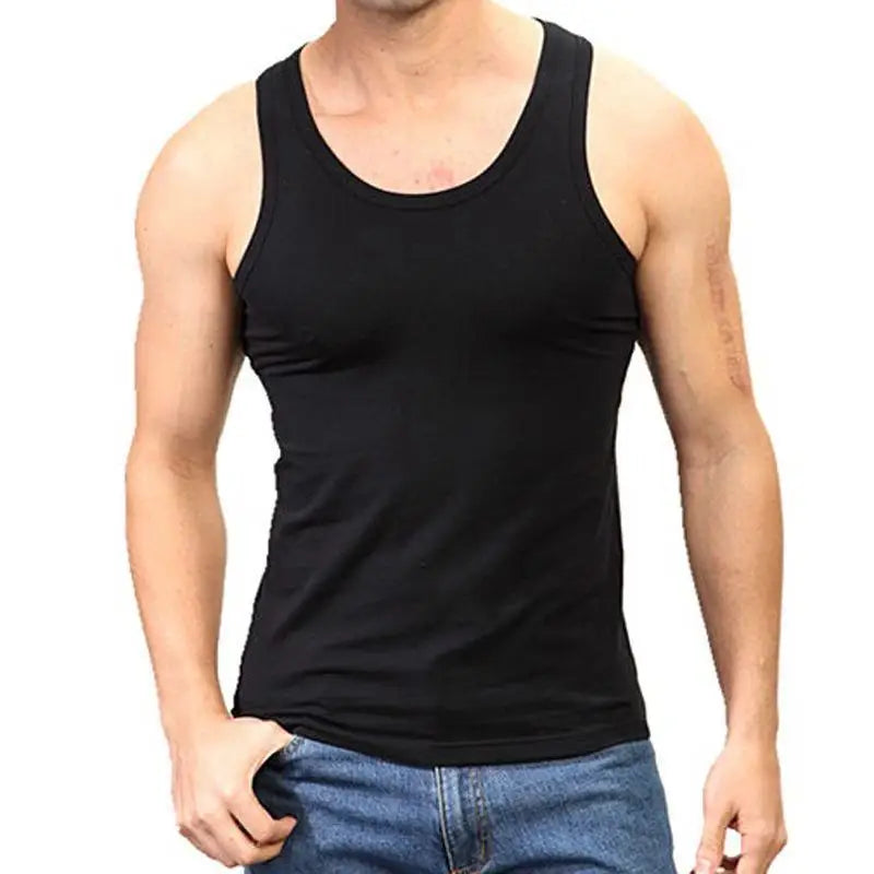 Casual Elastic Men's Vest Summer Thin Breathable Loose Fitness Sports Qme