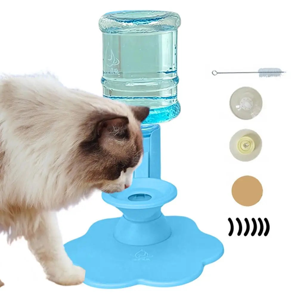 Cat Water Dispenser Non-slip Adjustable Automatic Pet Supplies Animal Qme No plug Blue China Mainland