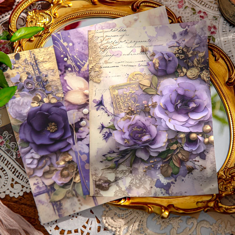 30 Sheets/bag Retro Figure Maiden Cute Rabbit Flower Background Handmade Collage Material Paper DIY Photo Frame Gift Decorative Qme
