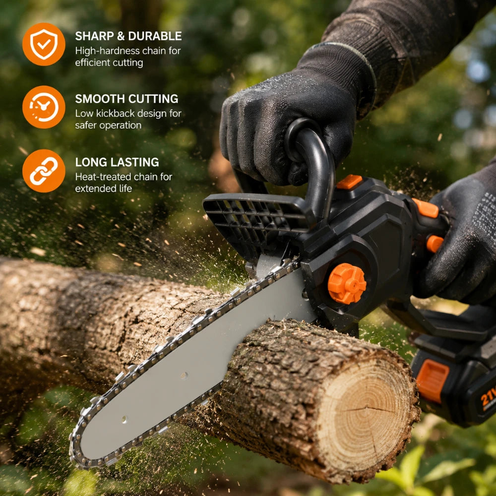 Portable Electric Chainsaw Accessory 6 Inch 1/4" Pitch 37 Drive Link Saw Chain Sturdy Replacement Part for Wood Cutting Tools Qme