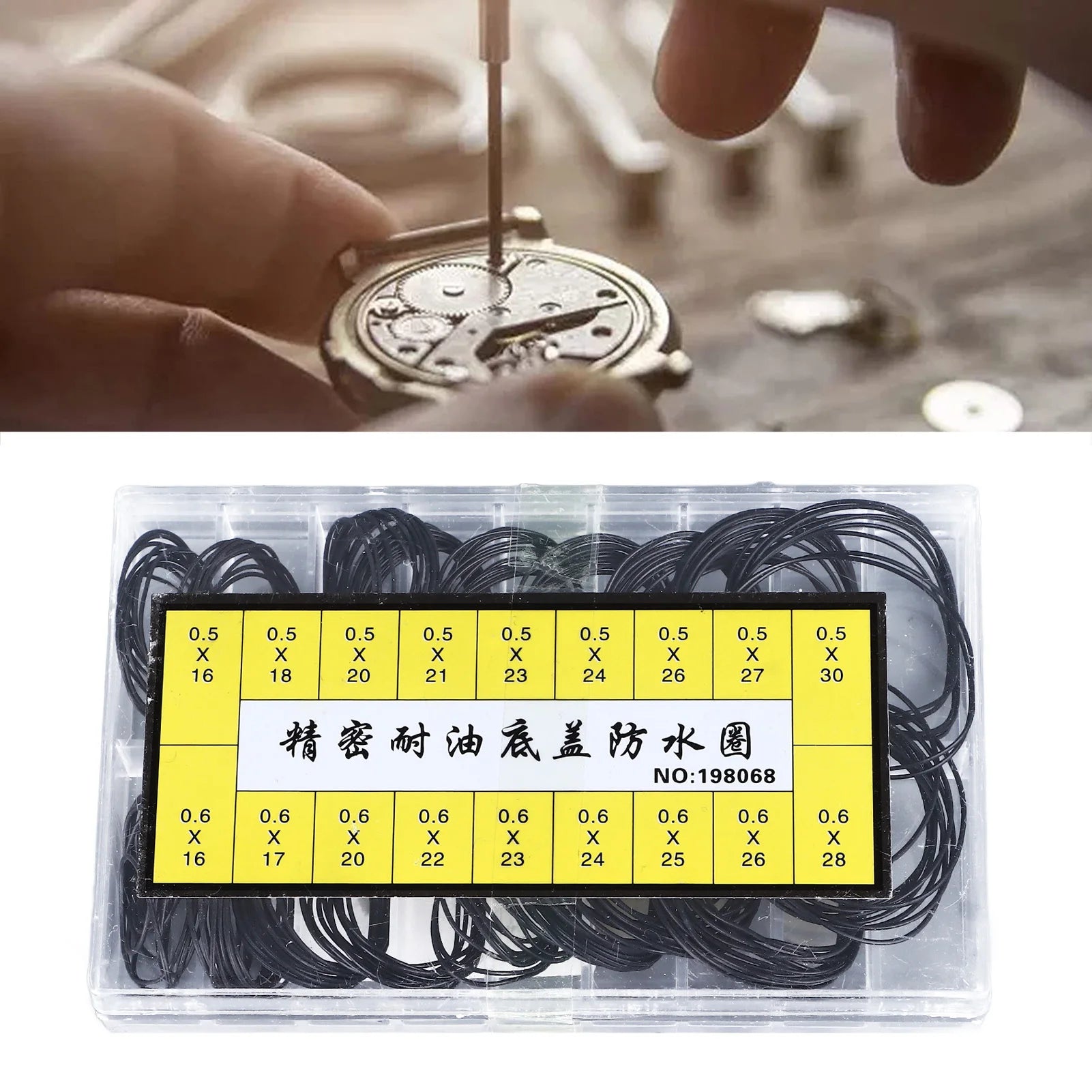 180 Pieces O Ring Watch Gasket Rubber Sealing Watch Back Cover Watch Repairing Tool 0.5mm 0.6mm O Ring Watch Gasket Qme