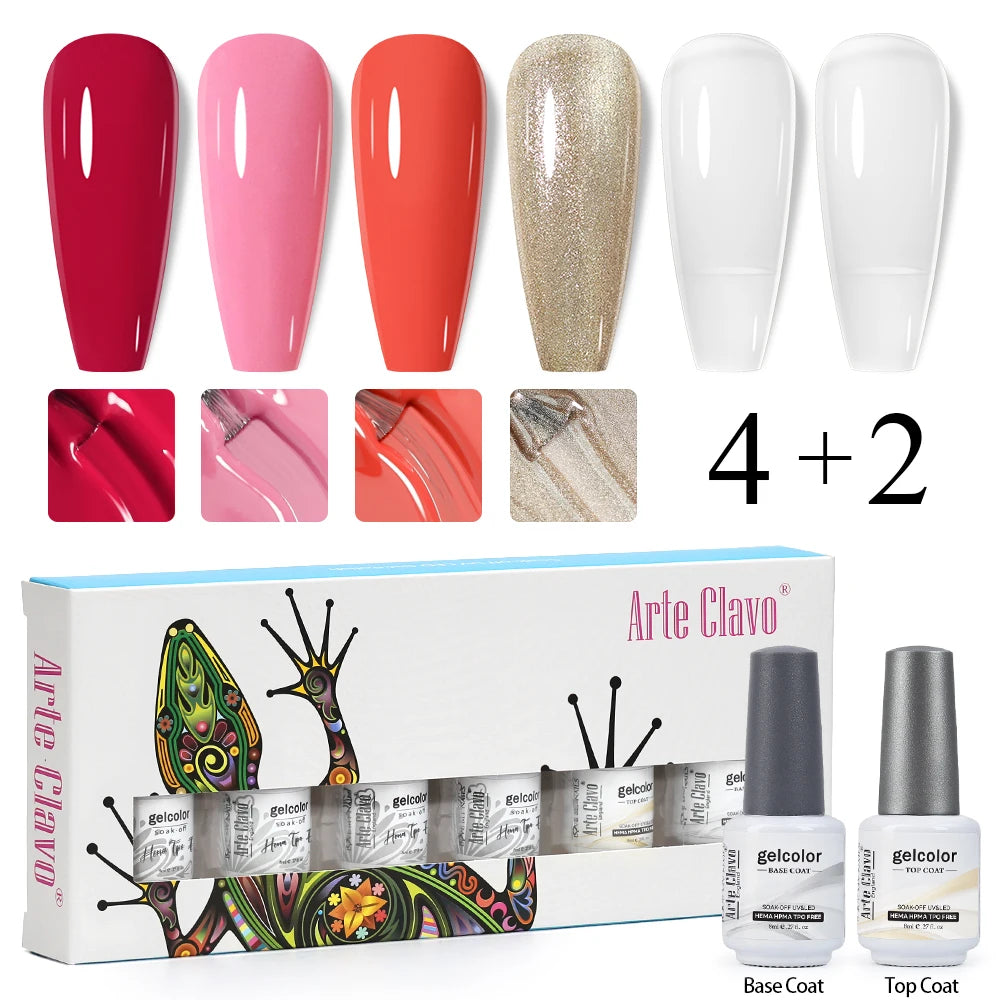 Arte Clavo Colourful Box Nail Gel Polish Semi Permanent UV Led
