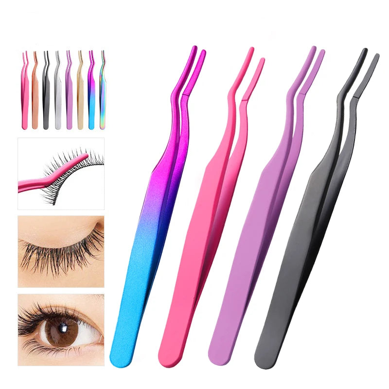 Eyelash Tweezers Lash Applicator Extension Supplies Makeup Tools Qme