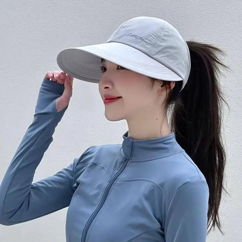 2026 Oversized Brim Sunscreen Hat Women Men Outdoor Baseball Cap Qme