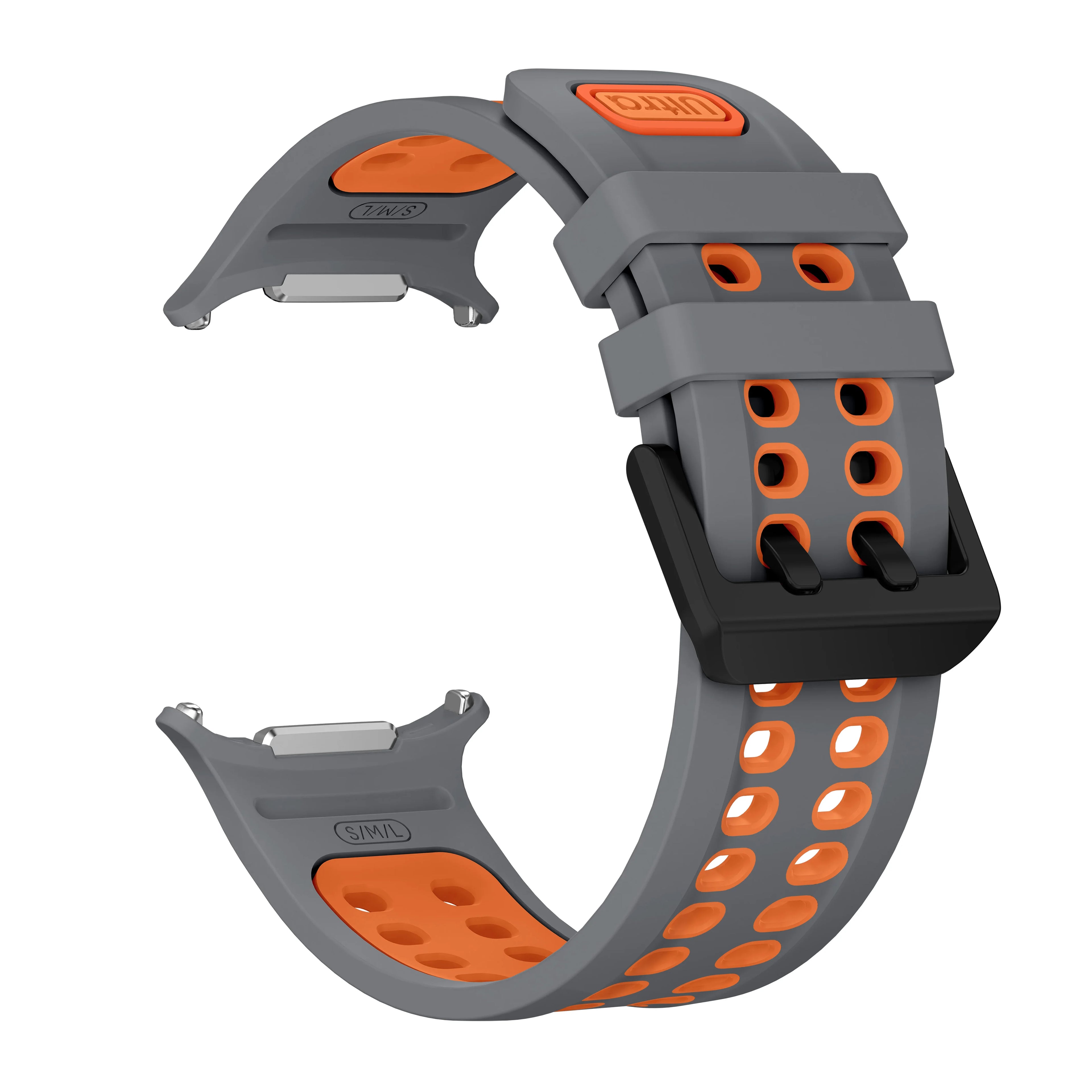 Silicone Band for Samsung Galaxy Ultra/Ultra 2 47mm Sport Breathable WristStrap for Galaxy Watch Ultra2026 Watchband Accessories Qme SpaceH Orange-B Galaxy watch Ultra