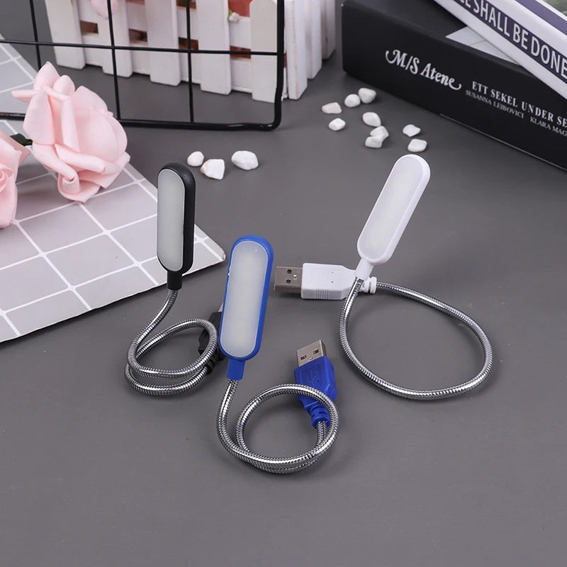 Mini USB LED Light 6 Book Flexible Reading Lamp Portable Night Power Qme