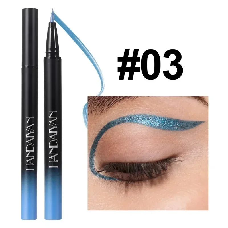Pearlescent Eyeliner Stick Pen Glitter Eyes Shadow Waterproof Shimmer Eye Liner Pen Shiny High-gloss Cosmetics Beauty Make Up Qme 03