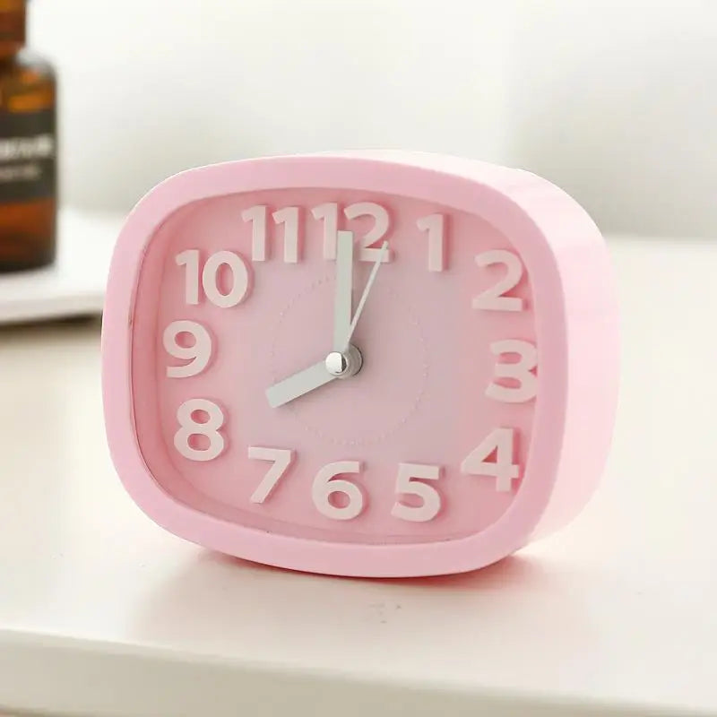 Quartz Clock Desktop Ornaments Alarm Electronic Creative Personality Qme Pink