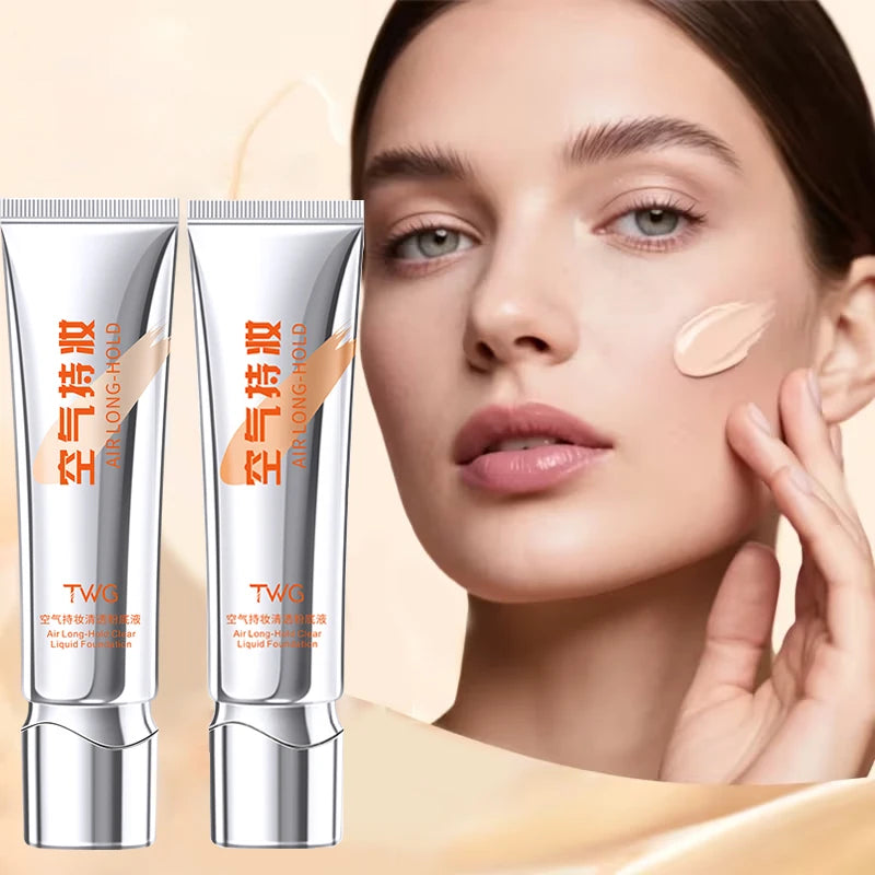 Clear Air Liquid Foundation Waterproof Sweat Proof Light Natural Fit Qme