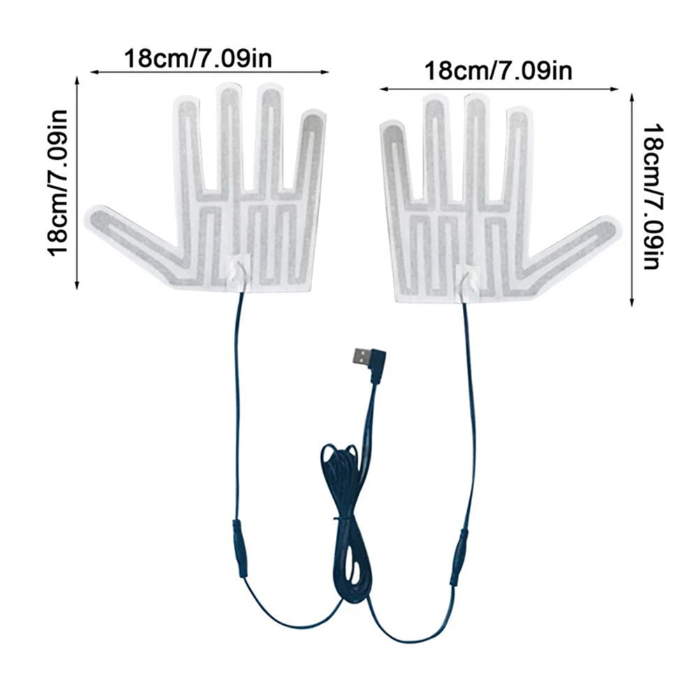 Multifunction Portable Electric Heating Gloves Pads Lightweight Electric Heating Film for Winter Outdoor Hand Finger Warmer Qme