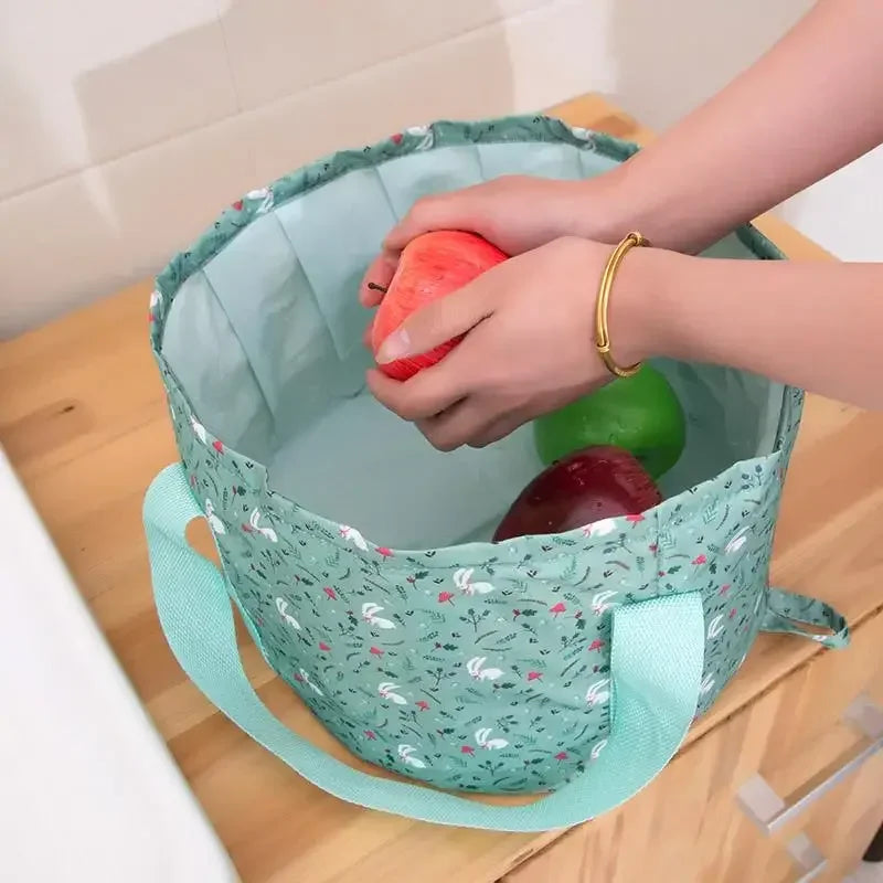 Portable Foldable Basin Travel Camping Wash Tub Fishing Bucket Qme