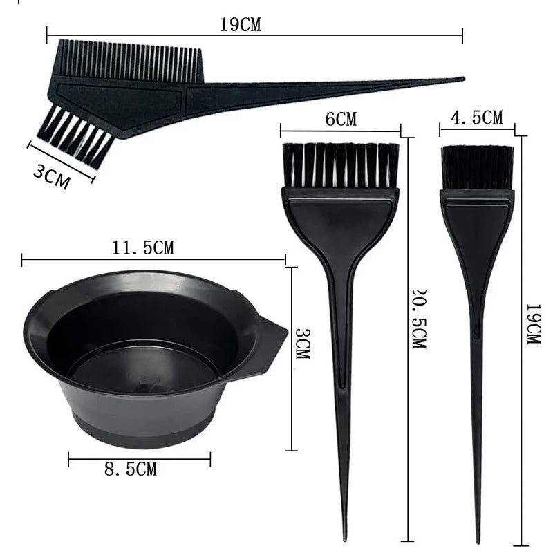 4pc Hair Coloring Kit, Hair Dye Brush, Tools for Hair Coloring Kit–Professional Dyeing Tools Set –Perfect for DIY and Salon Use Qme