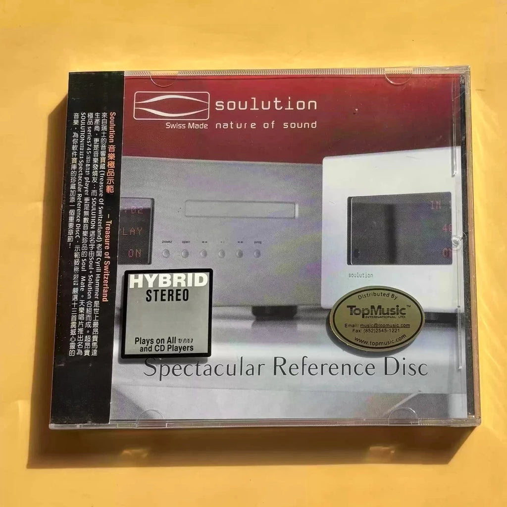 Swiss Audiophile Hi-Fi Test CD, Professional Reference Disc for Stereo System Calibration, Hybrid Stereo Format Qme