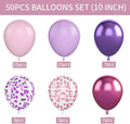 50Pcs Pink Purple Balloons 10 Inch Confetti Metallic Latex Balloons Party Wedding Birthday Decor Decorations Qme A SET Other