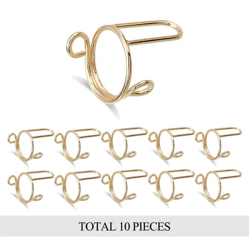 Stylish Nail Rings Women Elegant Fingertip Cover Daily Use Reuse Qme Gold