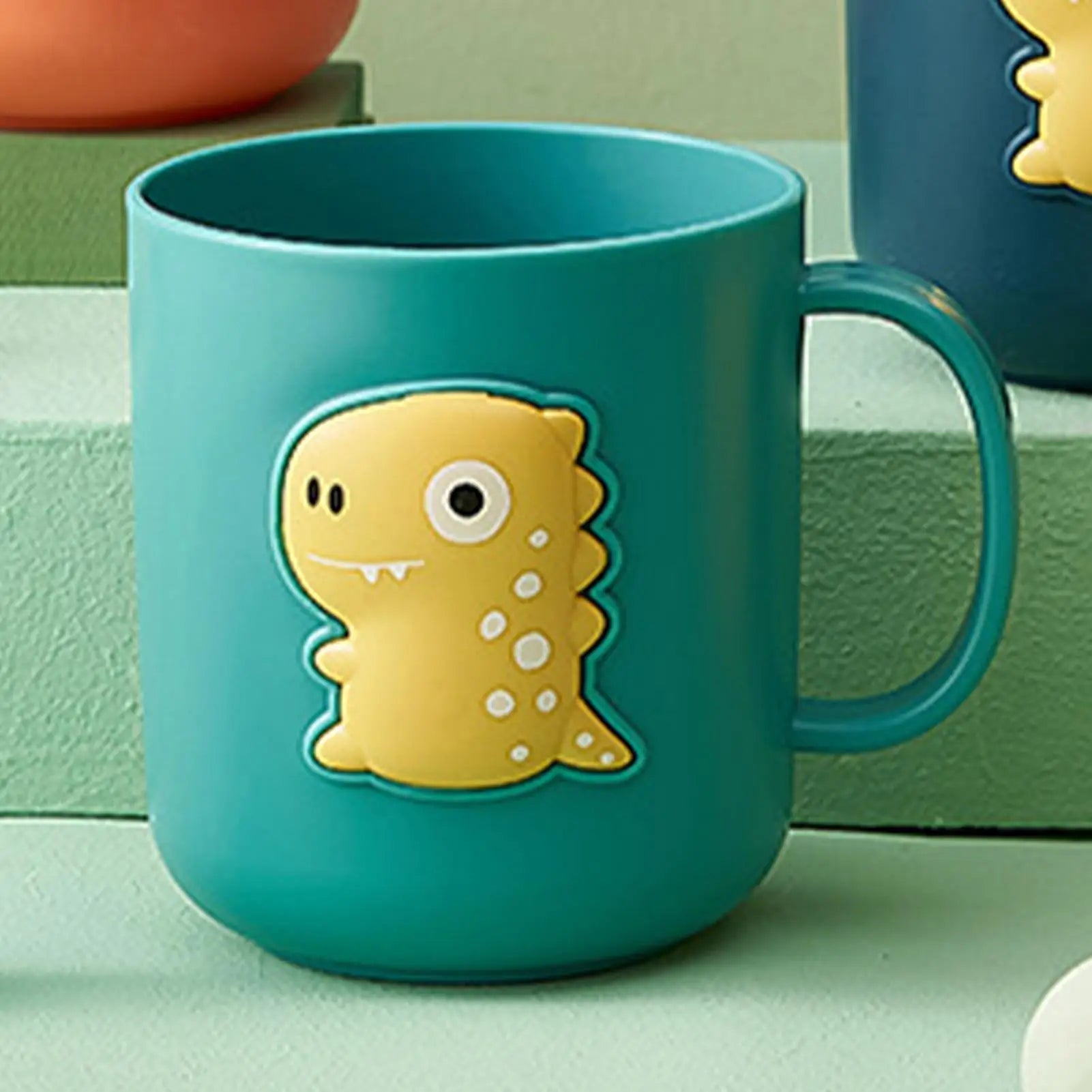 Cup Toothbrush Dinosaur Rinse Water Mugs Portable Drinking Children Qme