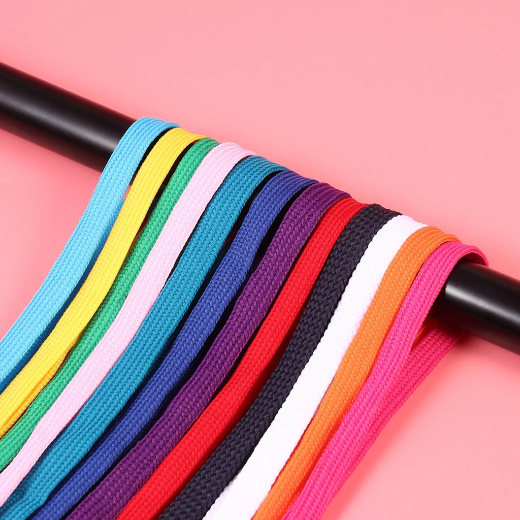 12pcs Random Color Replacement Flat Shoelaces for Sneakers High-top Canvas No Elasticity Shoestrings Shoe Accessories Qme