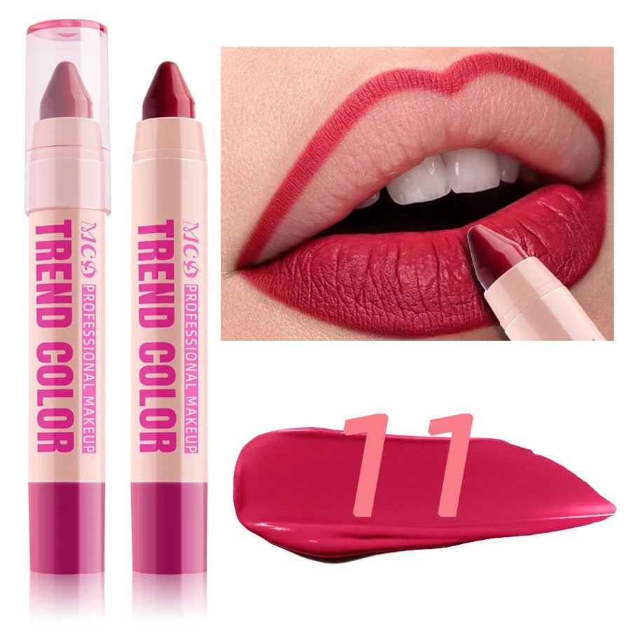 Moisturizing 12 Lipliner Pen Waterproof Plumping Stain Lipstick Qme 11