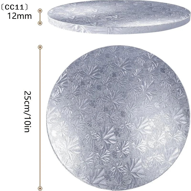 Golden Round Cake Boards Circle Cardboard Base Cupcake Dessert Tray Qme