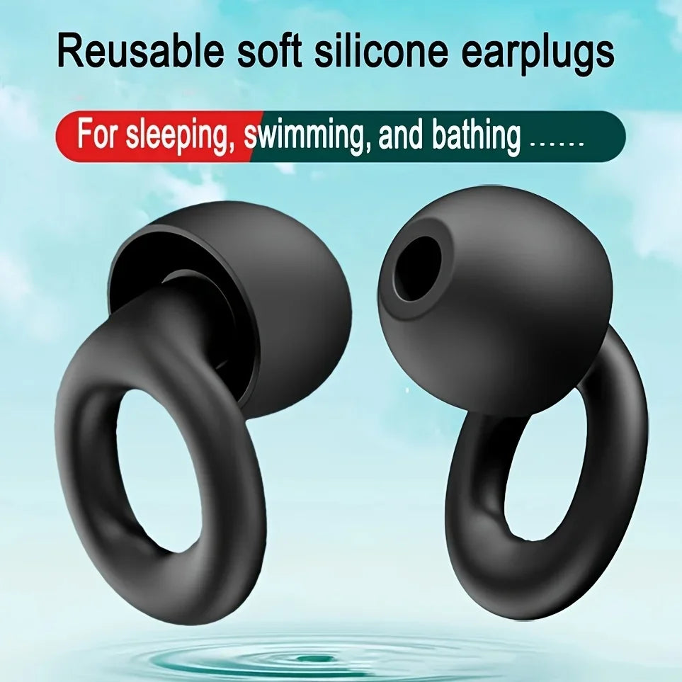 Soft earplugs, suitable for sleep, swimming, traveling and bathing - ergonomically designed earplugs that fit comfortably Qme