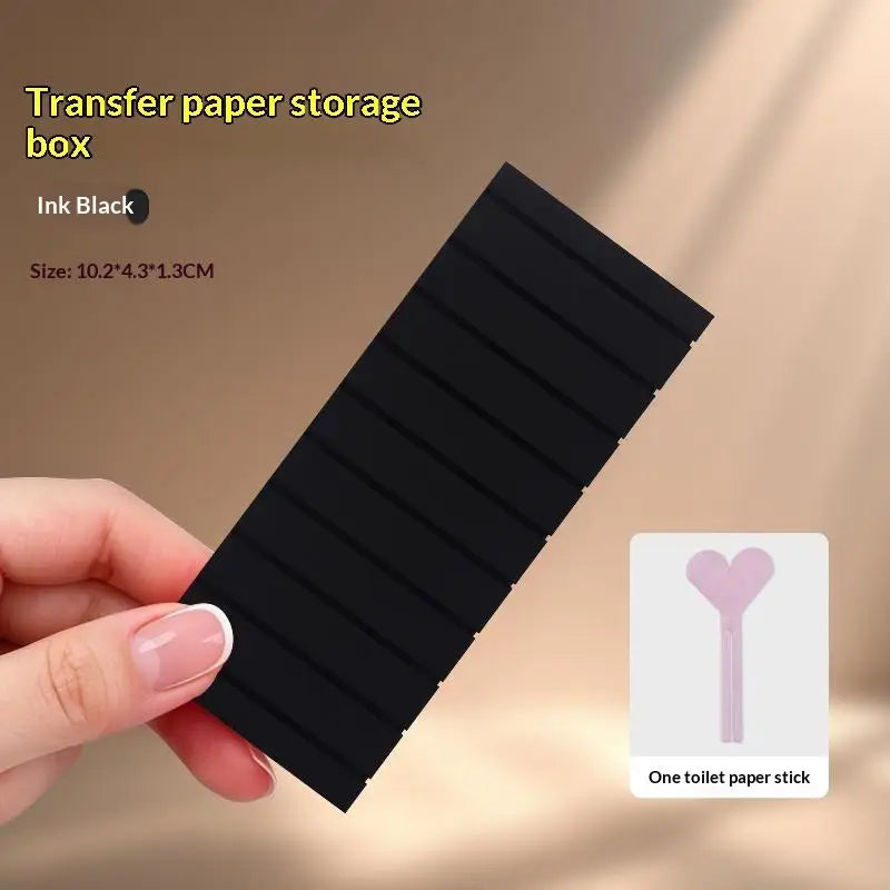 Mini Portable Nail Art Transfer Foil Storage Box Anti Wrinkle 10 Slot Qme Black