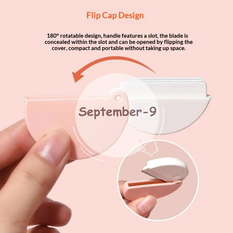 Stainless Steel Eyebrow Trimmer Round Folding Blade Accurate Shaping Qme Default Title