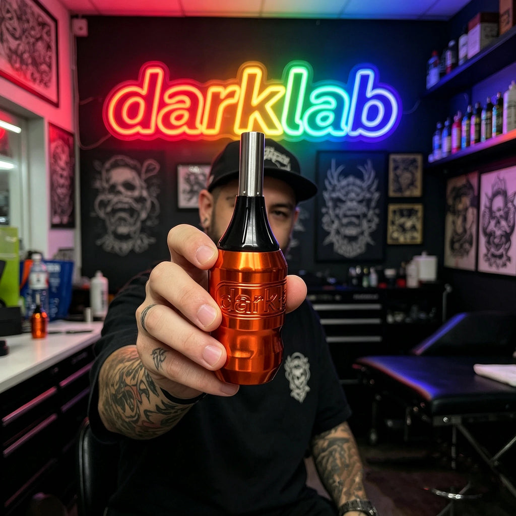 One 27MM Super Darklab Tattoo Grip Adjustable For Needle Cartridges Supply Qme