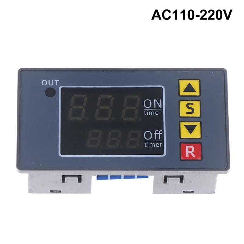 T3231 Cyclic Timing Delay Relay DC12V 24V AC110-220V Red And Blue Dual-Display Delay Relay Module Automotive Timing Relay Switch Qme A3