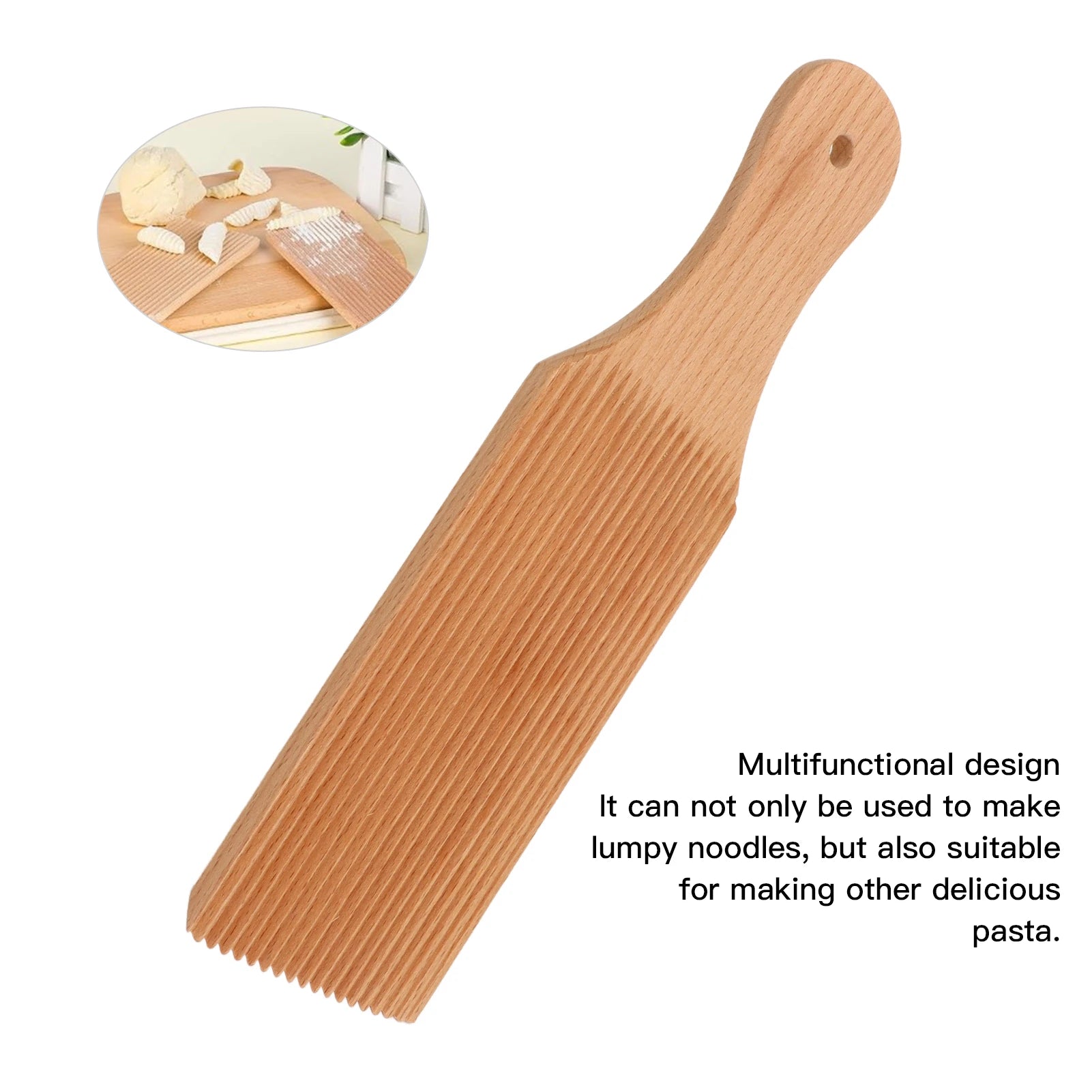 Gnocchi Board Beech Smooth Lightweight Practical Gnocchi Roller for Perfect Shape Gnocchi Roller Natural Gnocchi Boards Qme