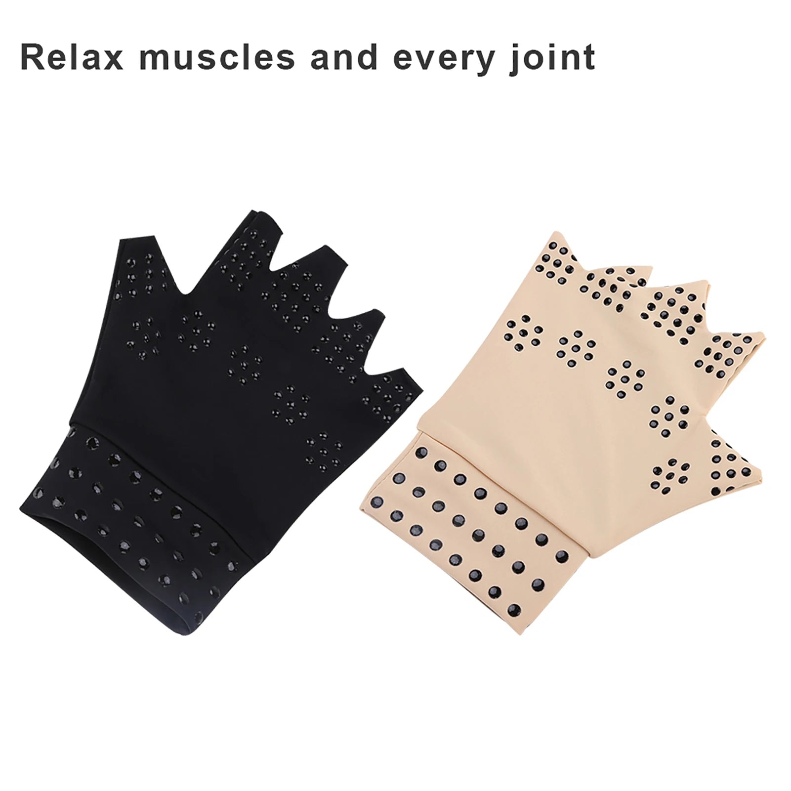 1 Pair Fingerless Gloves Unisex Nylon Compression Gloves Breathable for Daily Living Compression Gloves Fingerless Hand Glove Qme
