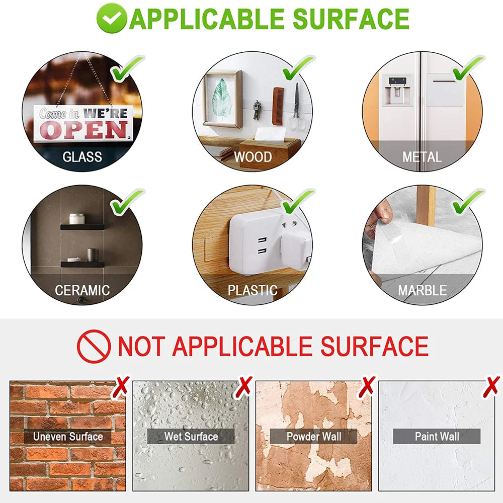 1-10m Nano Double Sided Adhesive Tape 20/30mm Width Heavy Duty Reusable Waterproof Mounting Sticky Strip Ultra Strong Tape Qme