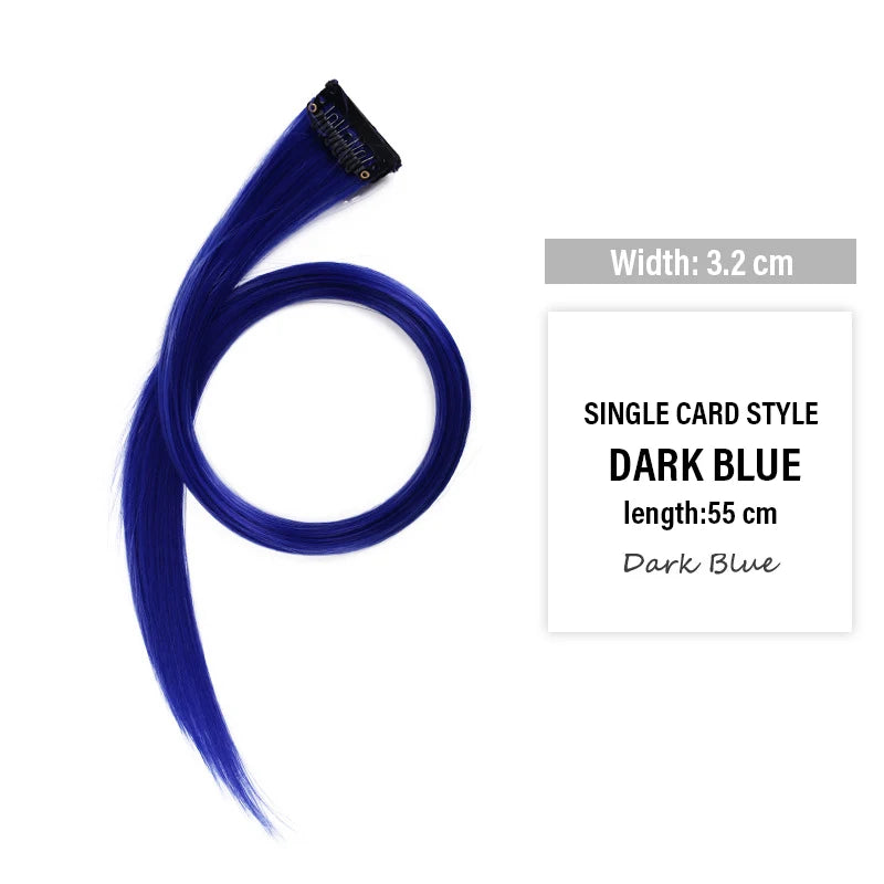 Colored Clip-in Hair Extensions High-temp Matte Fiber Seamless