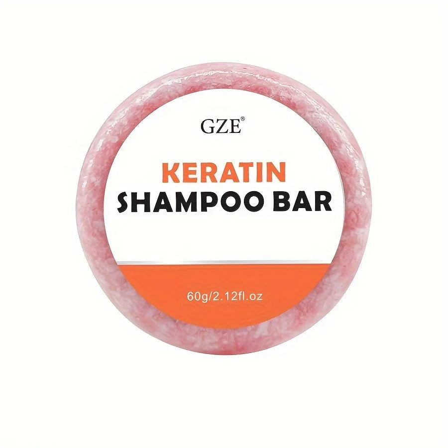 Keratin Shampoo Bar Soap - Salon Thickening for Dry, Damaged, Curly, Frizzy, Straight or Color Treated Hair - Anti Frizz Formula Qme GZE152