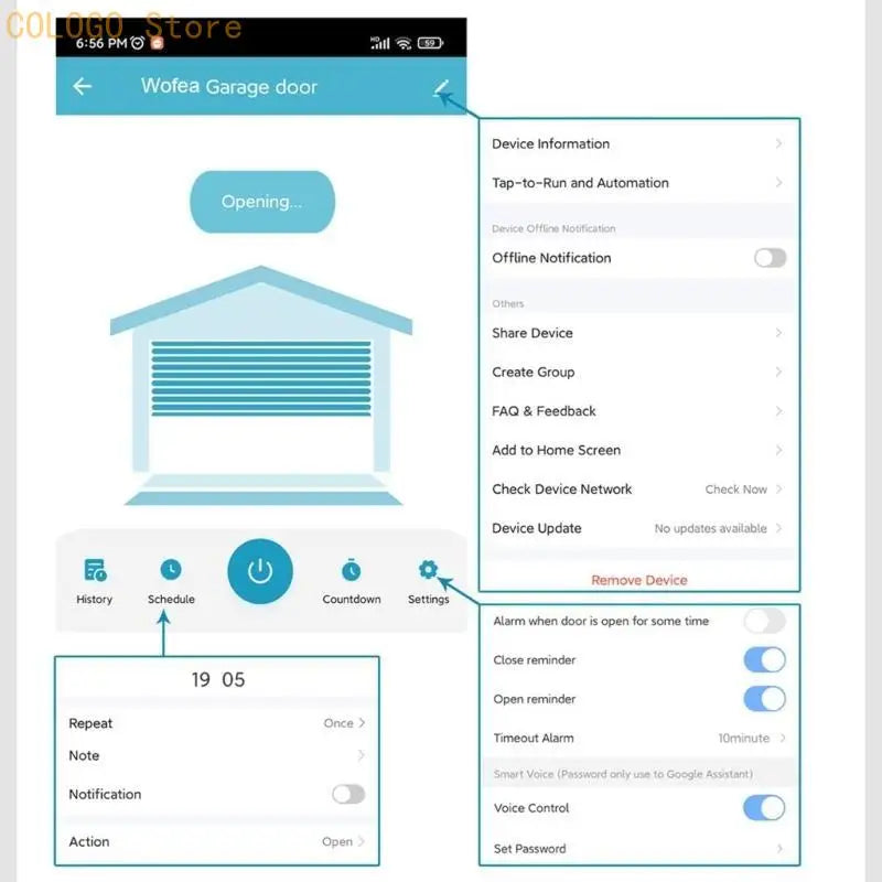 Intelligent Door Opener APP Remote Controller Wifi Switches Garage Qme