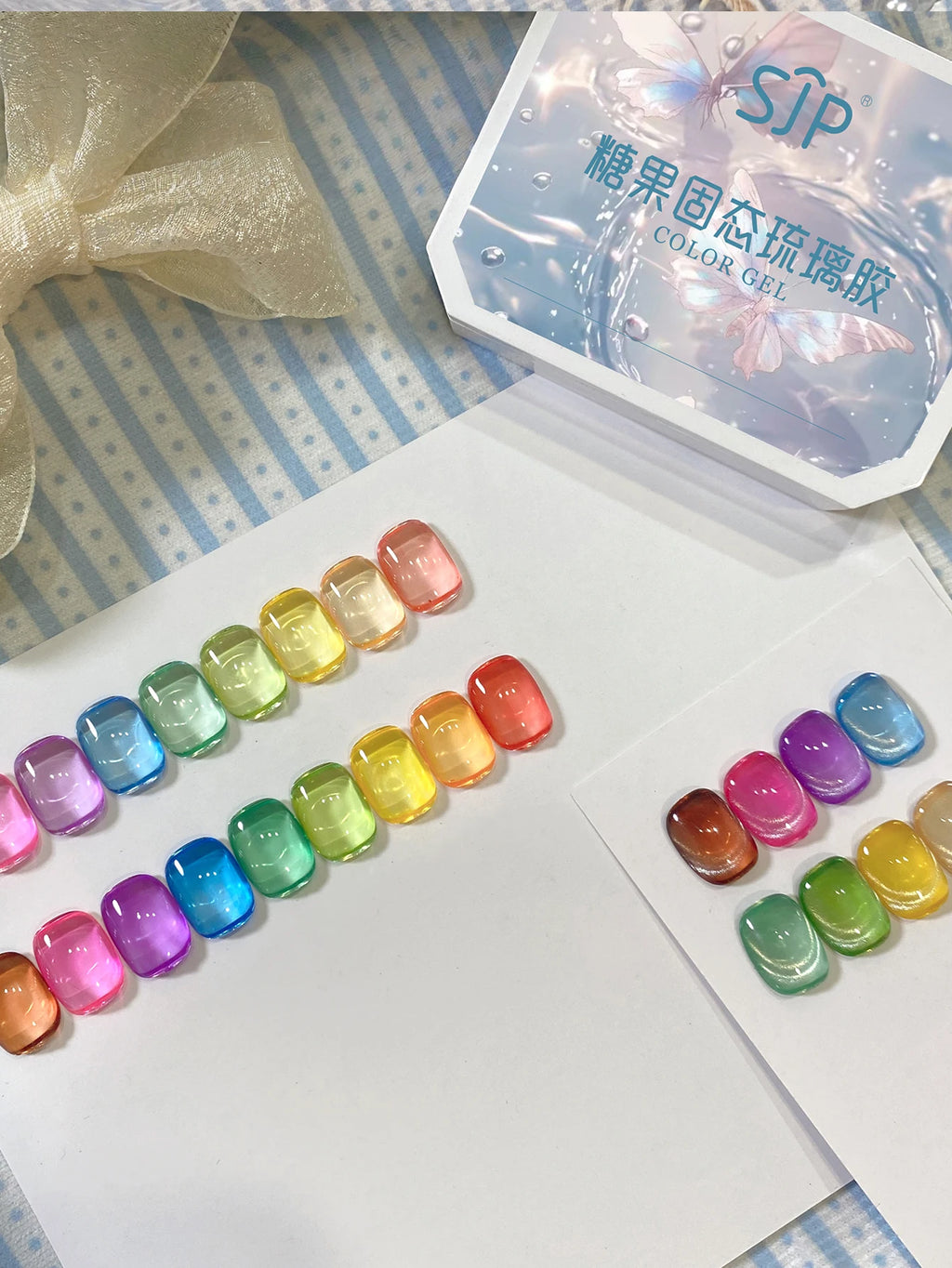 9 Colors Gloss Jelly Glass Gel Nail Polish Translucent Painting Qme